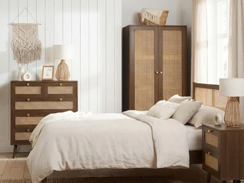 Birlea Croxley Rattan and Walnut Bedroom Furniture Birlea Croxley Rattan and Walnut Bedroom Furniture