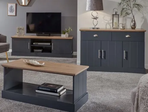 GFW Kendal Slate Blue and Oak Living Room Furniture GFW Kendal Slate Blue and Oak Living Room Furniture