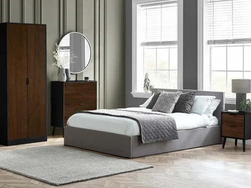 Julian Bowen Alba Black and Walnut Bedroom Furniture Julian Bowen Alba Black and Walnut Bedroom Furniture