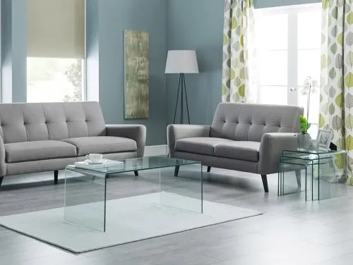 Julian Bowen Amalfi Clear Glass Living Room Furniture Julian Bowen Amalfi Clear Glass Living Room Furniture