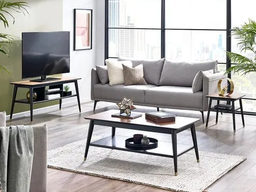 Julian Bowen Findlay Black and Walnut Living Room Furniture Julian Bowen Findlay Black and Walnut Living Room Furniture