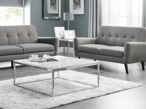 Julian Bowen Scala Marble Effect and Chrome Living Room Furniture Julian Bowen Scala Marble Effect and Chrome Living Room Furniture