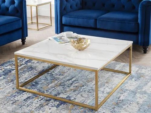 Julian Bowen Scala Marble Effect and Gold Living Room Furniture Julian Bowen Scala Marble Effect and Gold Living Room Furniture