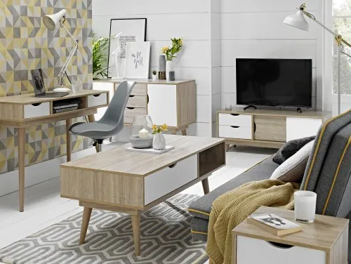 LPD Scandi Oak and White Living Room Furniture LPD Scandi Oak and White Living Room Furniture