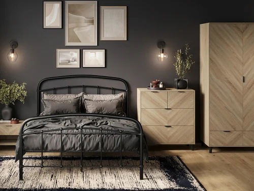 LPD Stockholm Chevron Oak Bedroom Furniture LPD Stockholm Chevron Oak Bedroom Furniture