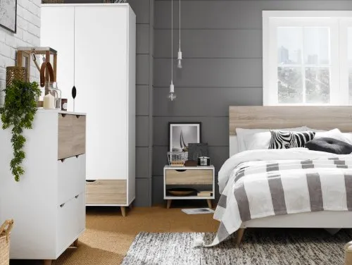 LPD Stockholm White and Oak Bedroom Furniture LPD Stockholm White and Oak Bedroom Furniture