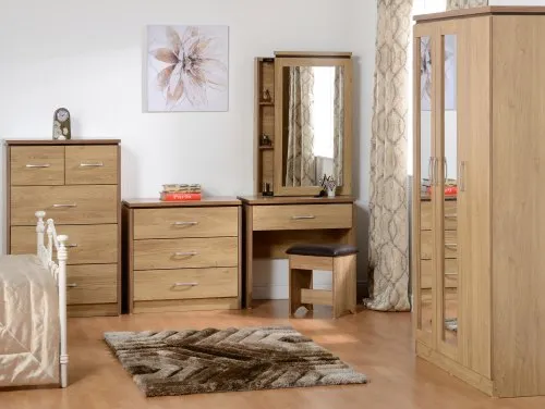 Seconique Charles Oak and Walnut Bedroom Furniture Seconique Charles Oak and Walnut Bedroom Furniture