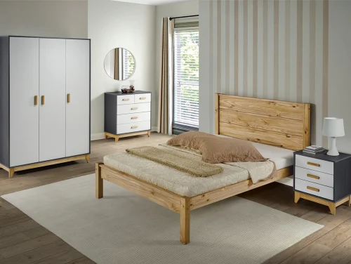 Seconique Cleveland Grey and White Bedroom Furniture Seconique Cleveland Grey and White Bedroom Furniture