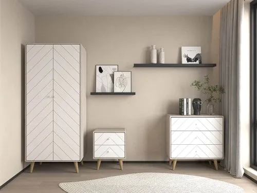 Seconique Dixie Grey and White Bedroom Furniture Seconique Dixie Grey and White Bedroom Furniture