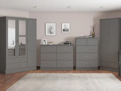Seconique Nevada Matt Grey Bedroom Furniture Seconique Nevada Matt Grey Bedroom Furniture
