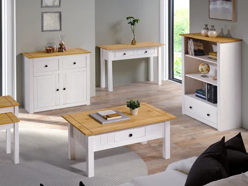 Seconique Panama White and Waxed Pine Living Room Furniture Seconique Panama White and Waxed Pine Living Room Furniture