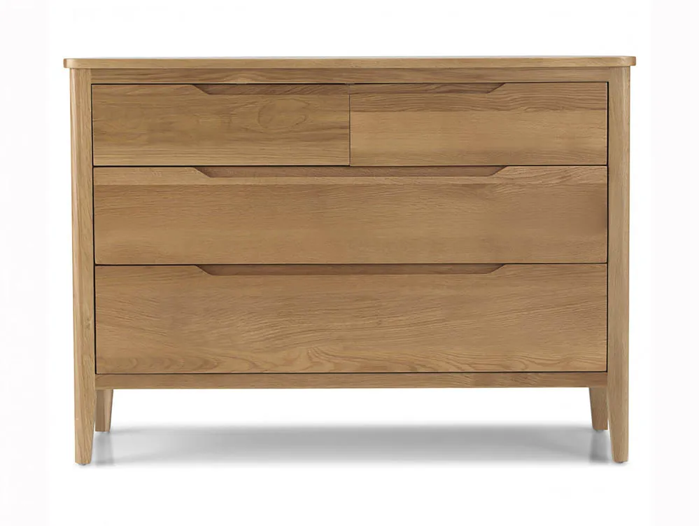 Archers Archers Keswick 4 Drawer Oak Wooden Wide Chest of Drawers (Assembled)