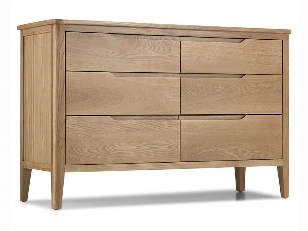 Archers Archers Keswick 6 Drawer Oak Wooden Wide Chest of Drawers (Assembled)