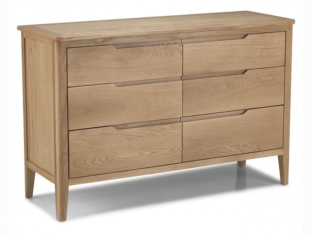 Archers Archers Keswick 6 Drawer Oak Wooden Wide Chest of Drawers (Assembled)