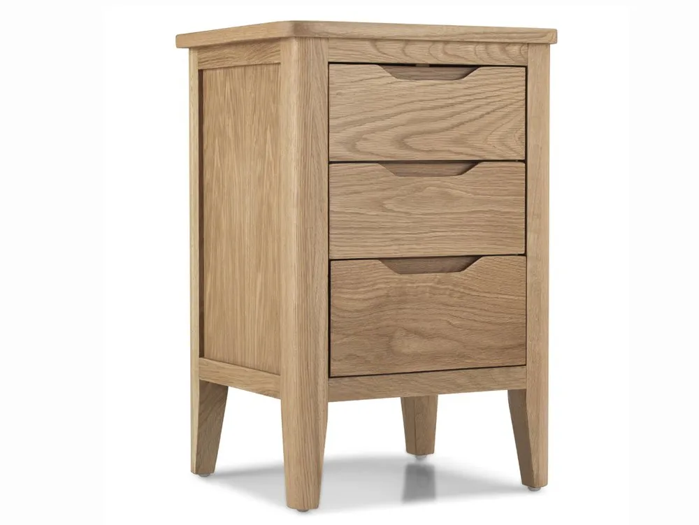 Archers Archers Keswick 3 Drawer Oak Wooden Bedside Table (Assembled)