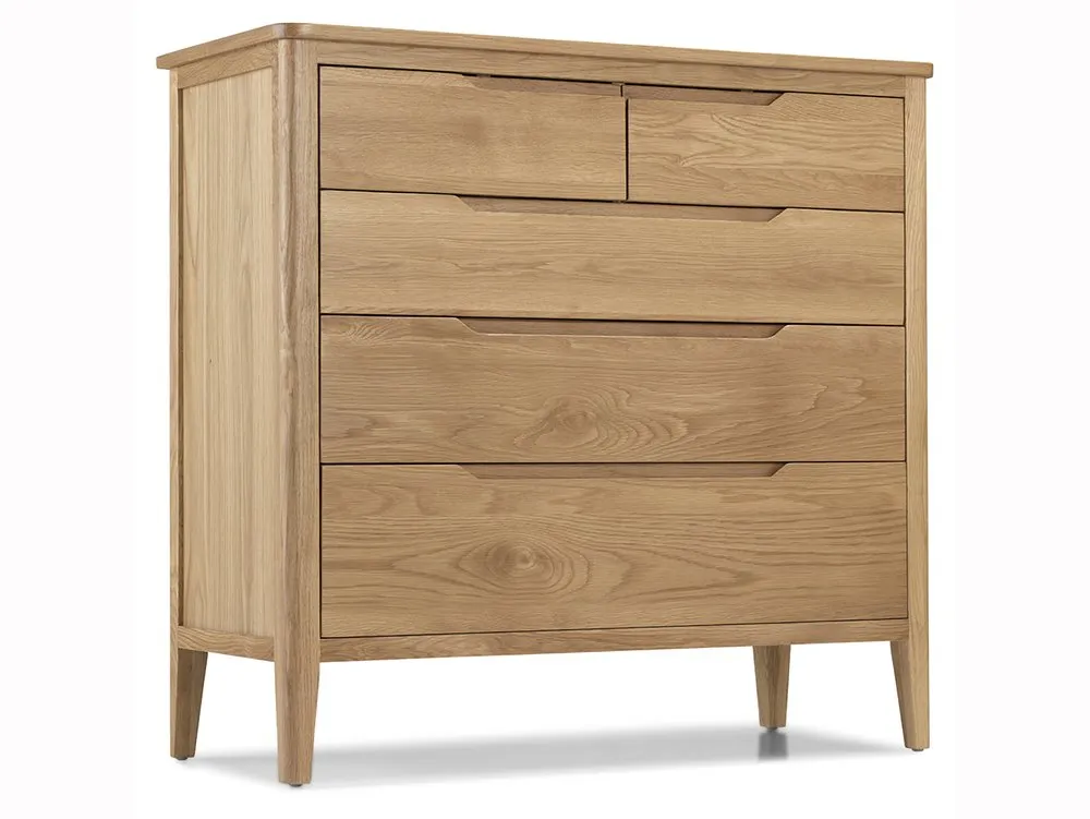 Archers Archers Keswick 2 Over 3 Oak Wooden Chest of Drawers (Assembled)