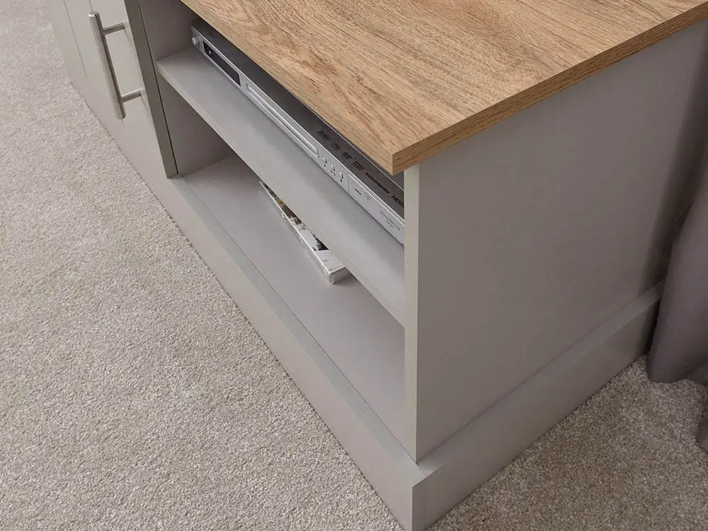 GFW GFW Kendal Grey and Oak 1 Door Small TV Cabinet