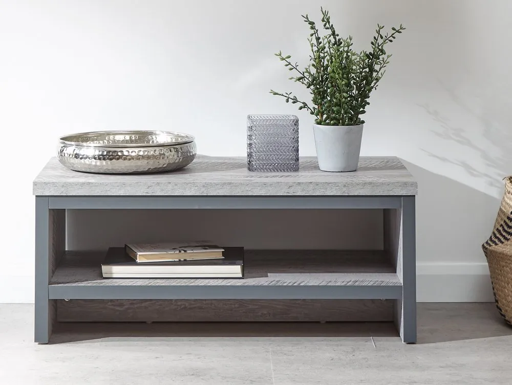 GFW GFW Boston Grey Wood Effect Coffee Table with Shelf