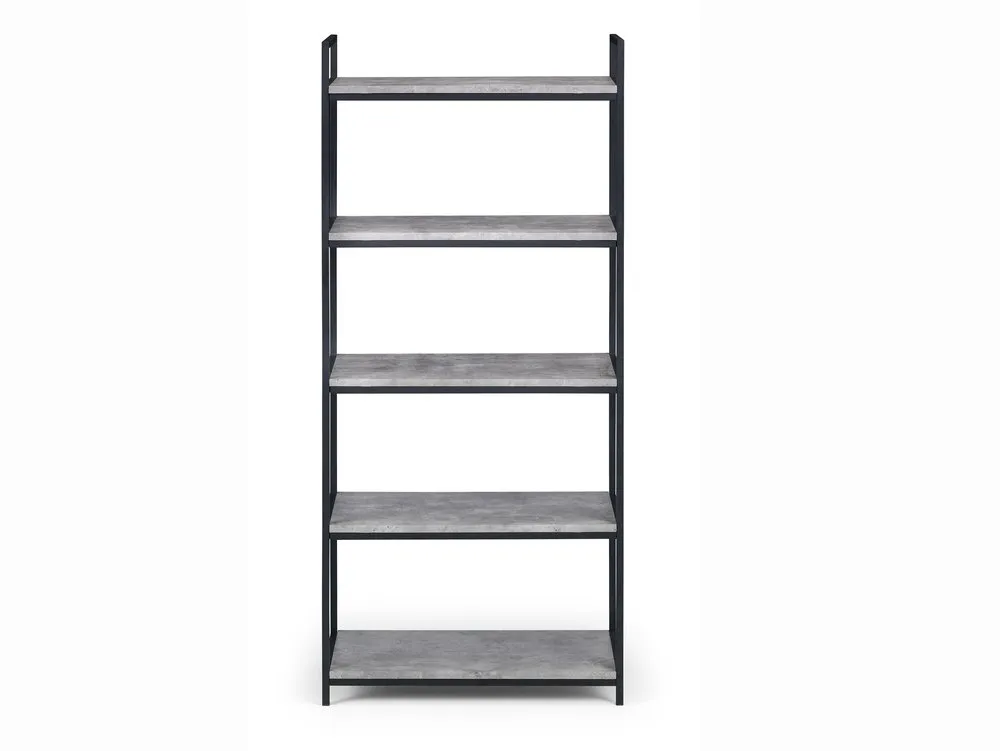 Julian Bowen Julian Bowen Staten Concrete Effect 5 Tier Tall Bookcase