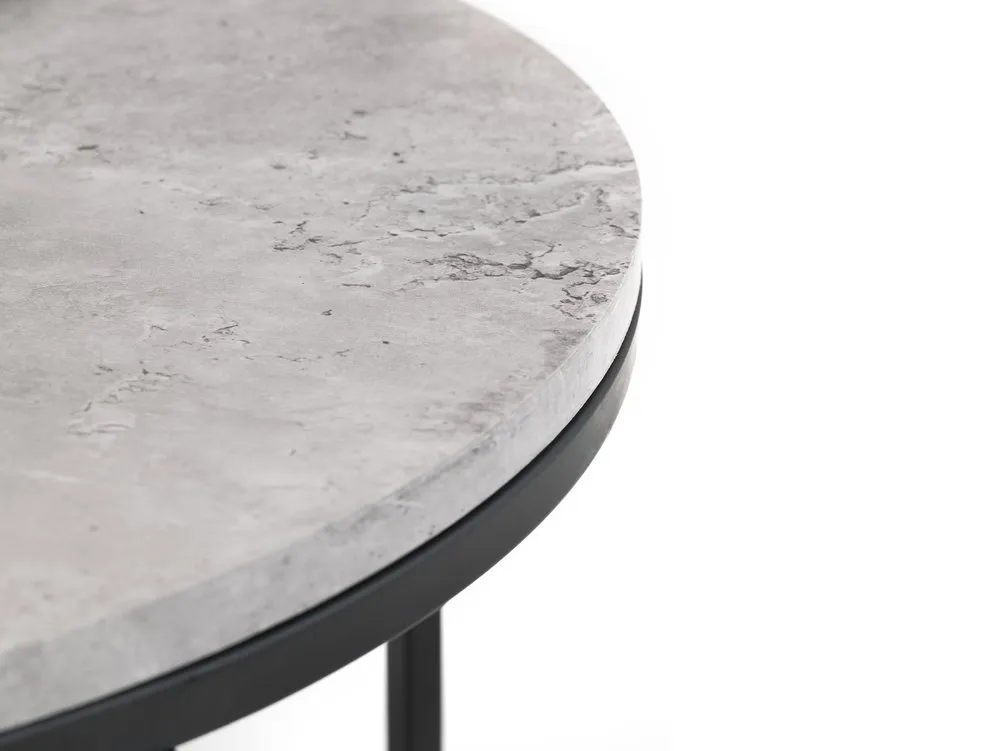 Julian Bowen Julian Bowen Staten Concrete Effect Round Nesting Coffee Tables