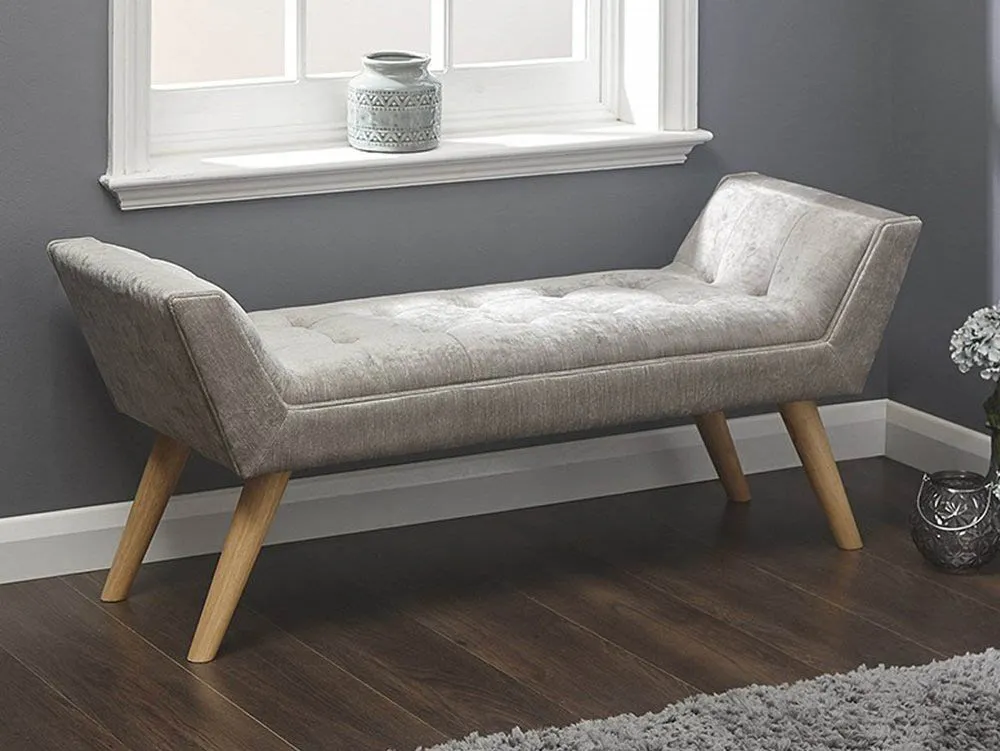 GFW GFW Milan Light Grey Fabric Bench