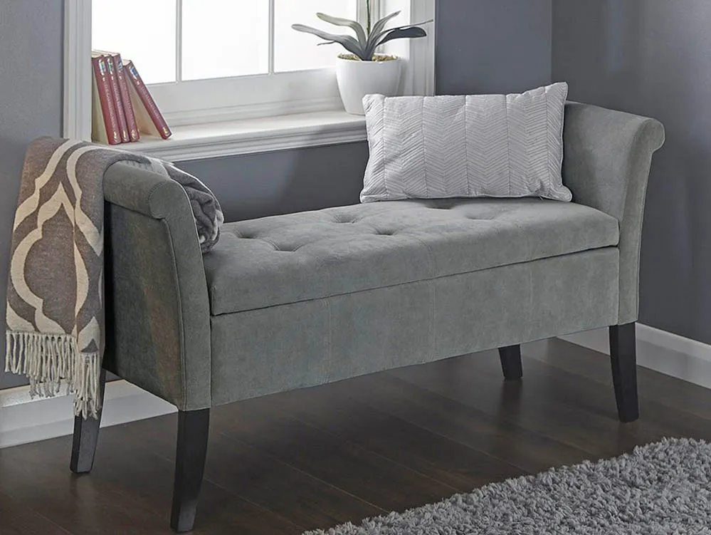 GFW GFW Balmoral Grey Fabric Ottoman Window Seat