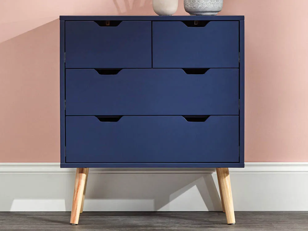 GFW GFW Nyborg Nightshadow Blue 2+2 Drawer Chest of Drawers