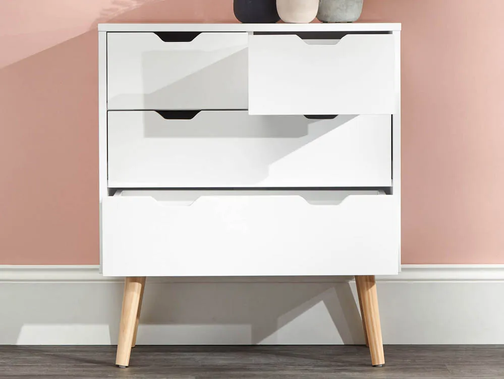 GFW GFW Nyborg White 2+2 Drawer Chest of Drawers