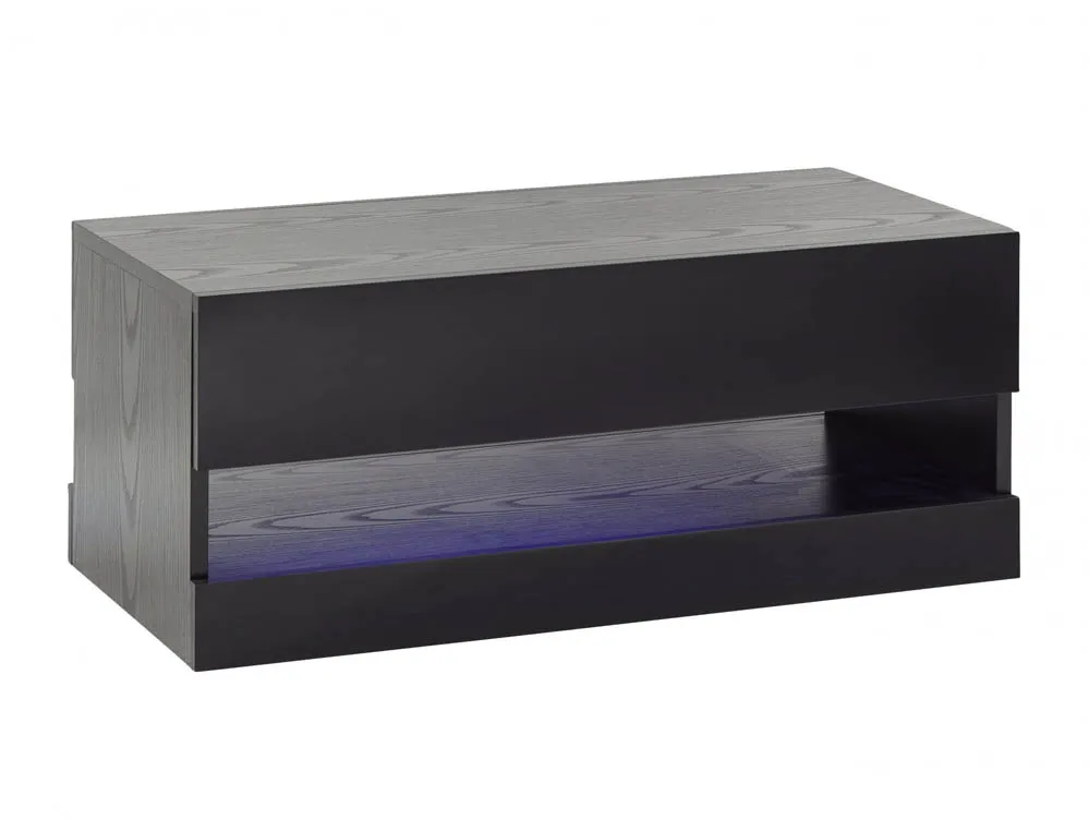 GFW GFW Galicia Black Coffee Table with LED Lighting