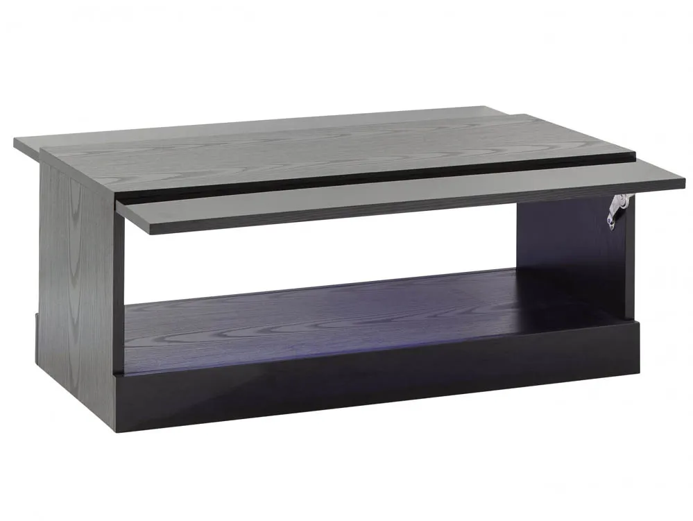 GFW GFW Galicia Black Coffee Table with LED Lighting