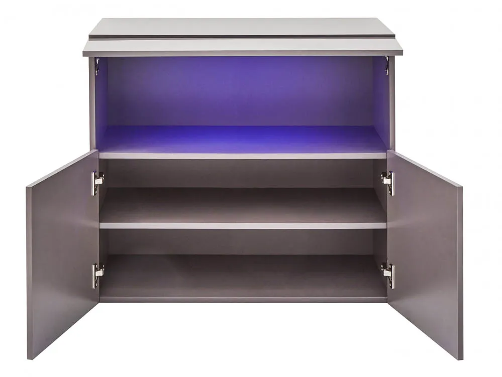 GFW GFW Galicia Grey 2 Door Sideboard With LED Lighting