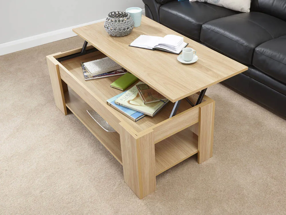 GFW GFW Arvika Oak Lift Up Coffee Table