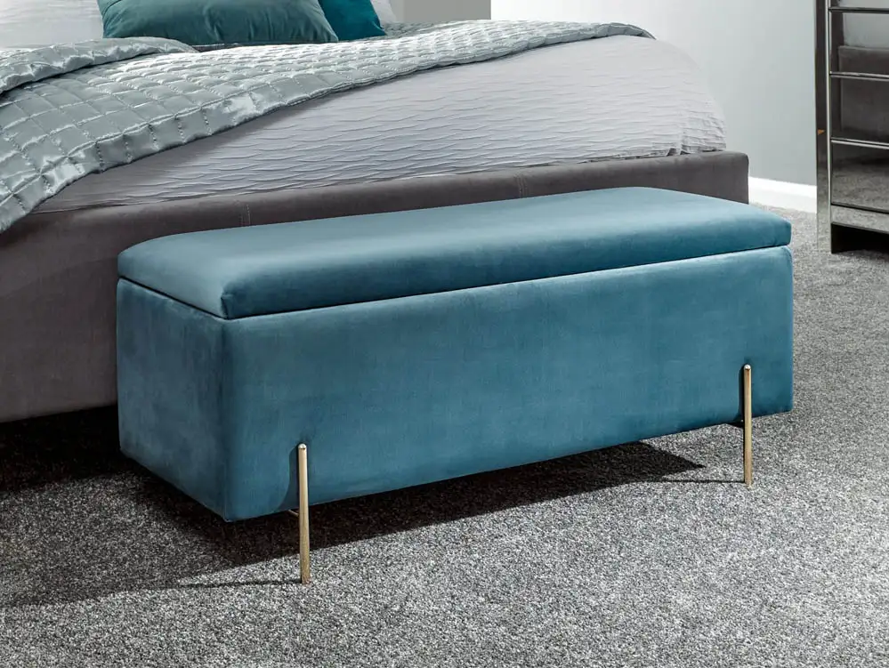 GFW GFW Mystica Teal Ottoman Storage Bench