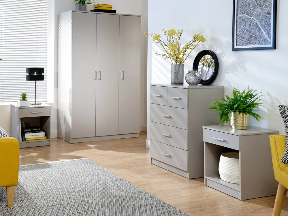 GFW GFW Panama Grey 4 Piece Bedroom Furniture Package