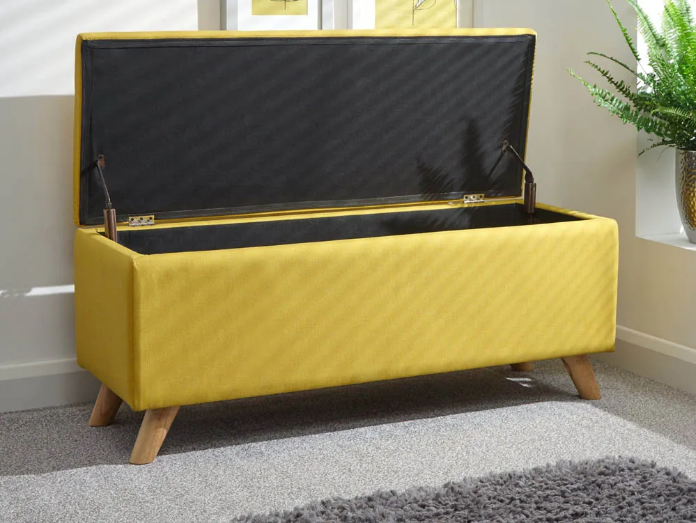 GFW GFW Secreto Mustard Fabric Blanket Box