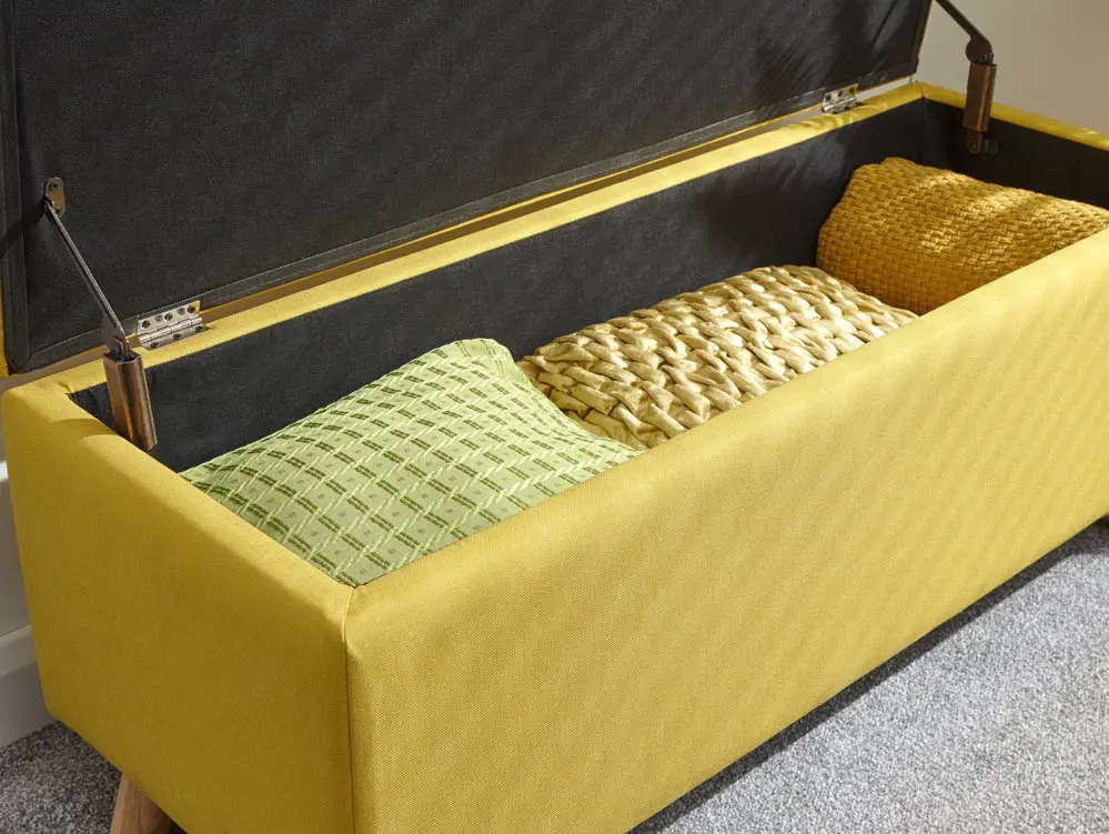 GFW GFW Secreto Mustard Fabric Blanket Box