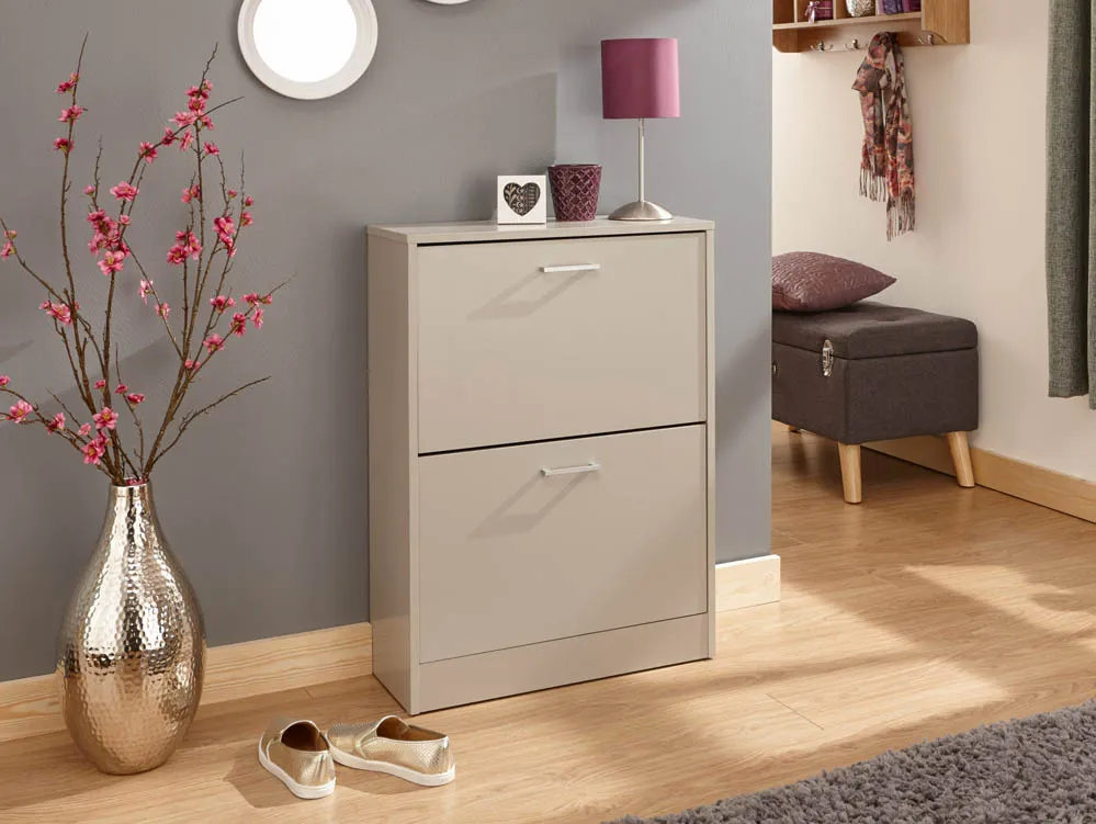 GFW GFW Stirling Grey 2 Tier Shoe Cabinet