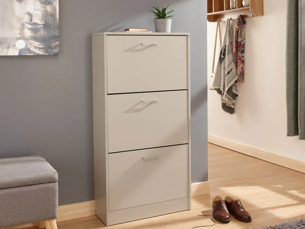 GFW GFW Stirling Grey 3 Tier Shoe Cabinet