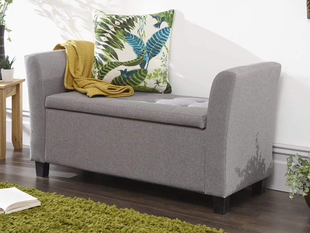 GFW GFW Verona Grey Fabric Ottoman Window Seat