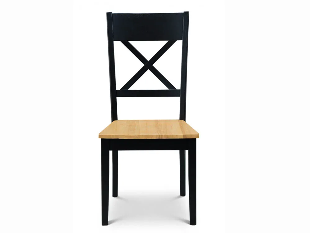 Julian Bowen Julian Bowen Hockley Black and Light Oak Dining Table and 6 Chairs Set