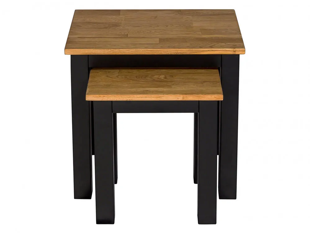 LPD LPD Copenhagen Black and Oak Nest of Tables