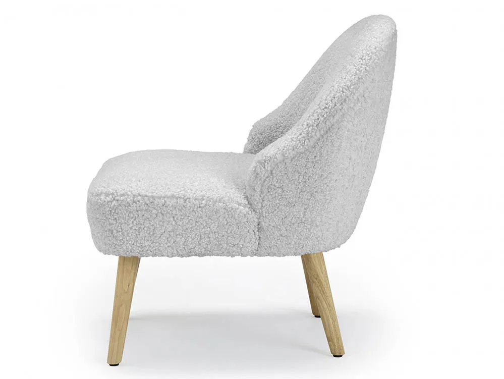 LPD LPD Ted Grey Boucle Fabric Accent Chair