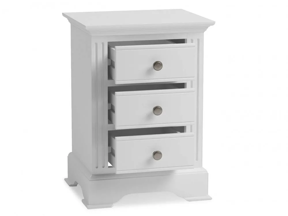 Kenmore Kenmore Catlyn White 3 Drawer Large Bedside Table (Assembled)