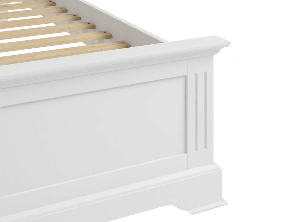 Kenmore Kenmore Catlyn 5ft King Size White Wooden Bed Frame