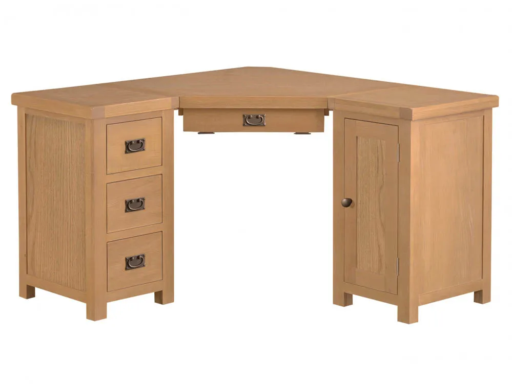 Kenmore Kenmore Waverley Oak 1 Door 3 Drawer Corner Computer Desk