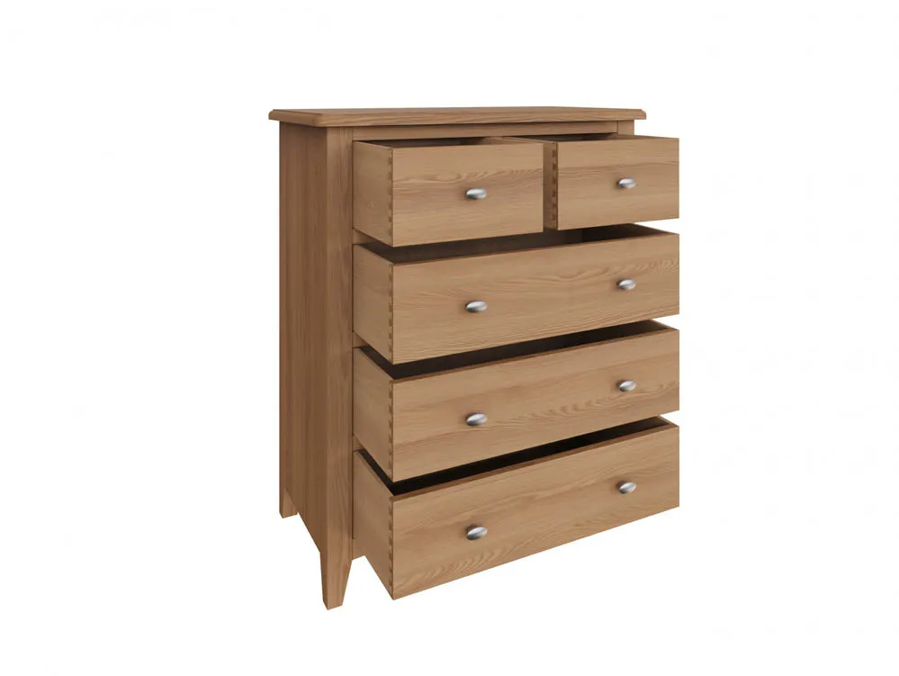 Kenmore Kenmore Dakota Oak 3+2 Drawer Chest of Drawers (Assembled)