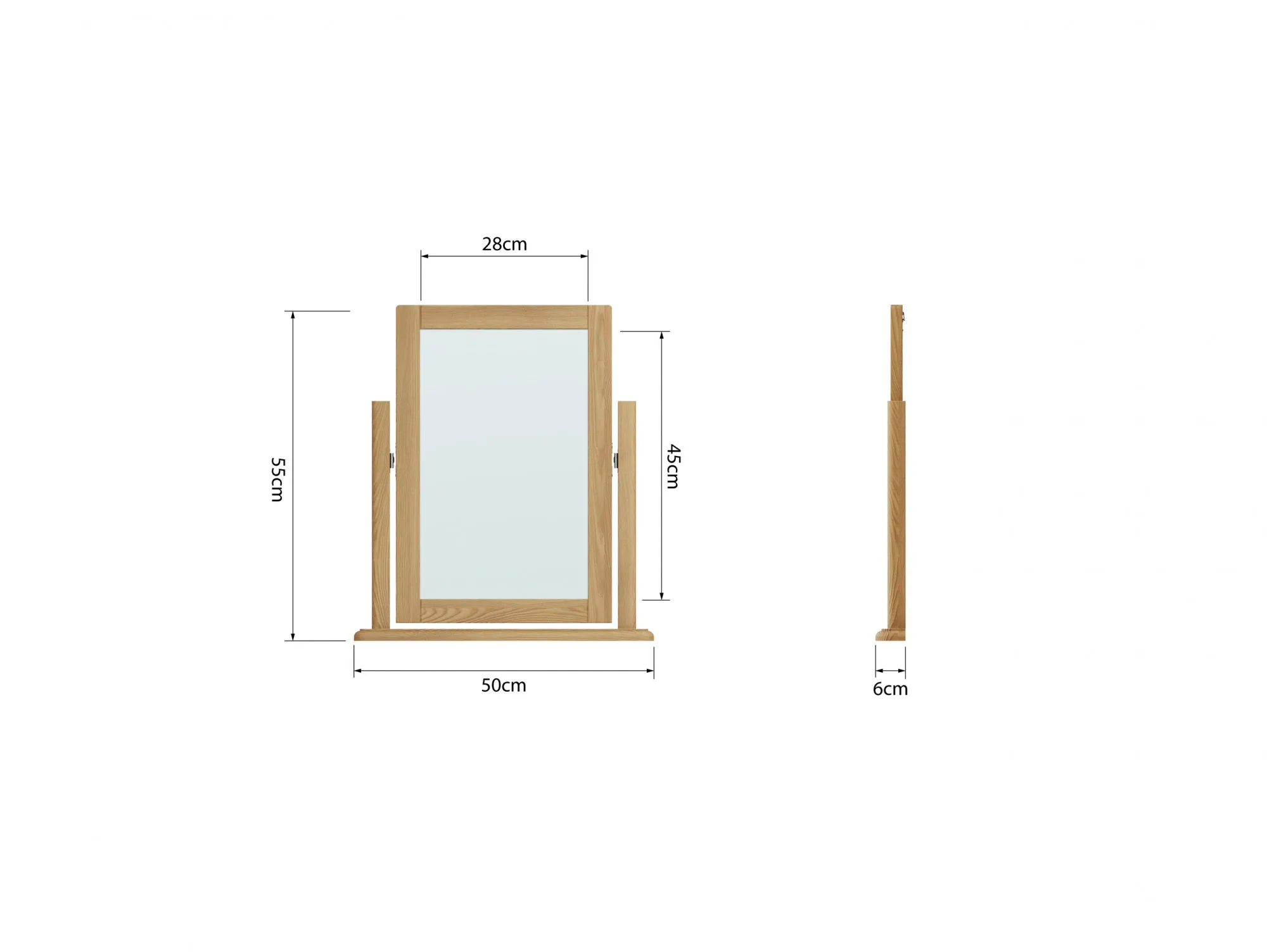 Kenmore Kenmore Dakota Oak Wooden Dressing Table Mirror