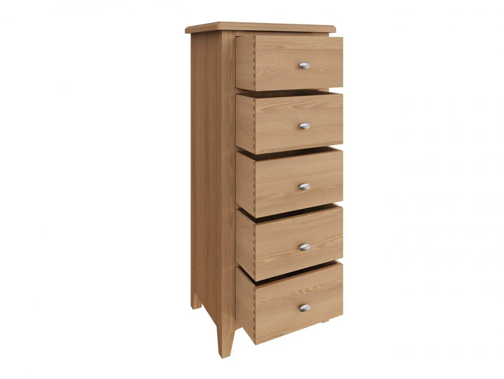 Kenmore Kenmore Dakota Oak 5 Drawer Tall Narrow Chest of Drawers (Assembled)