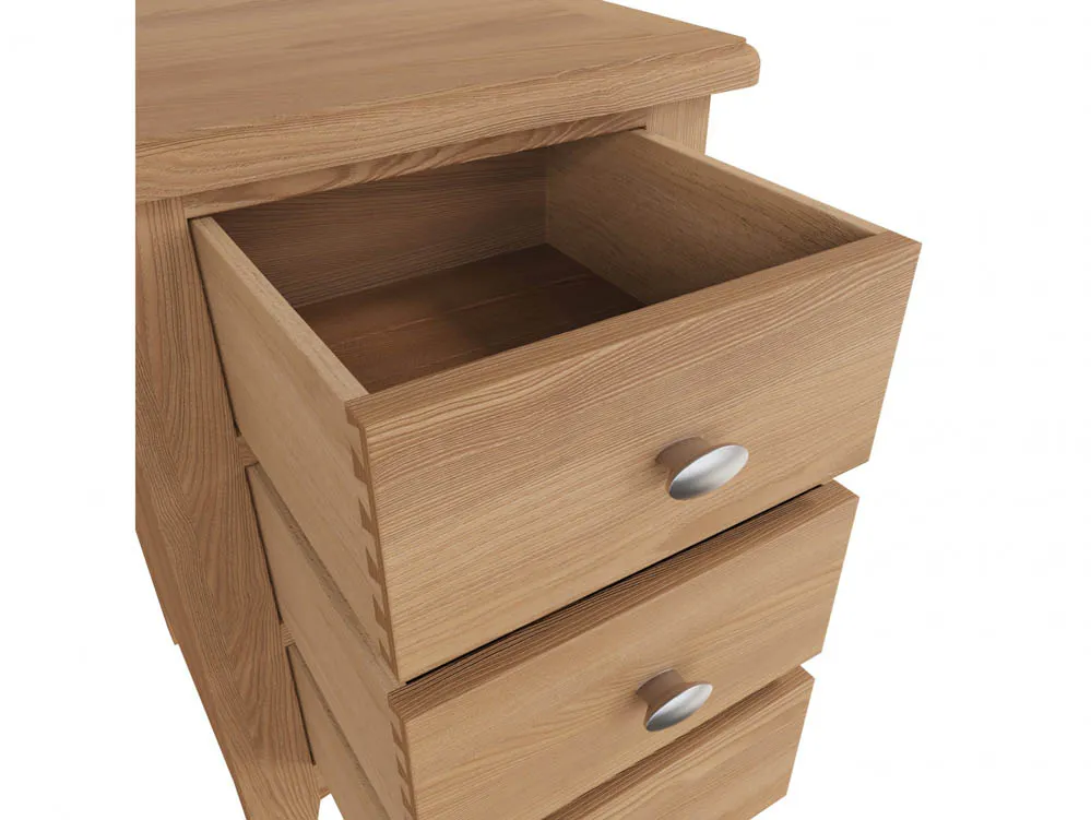 Kenmore Kenmore Dakota Oak 3 Drawer Large Bedside Table (Assembled)