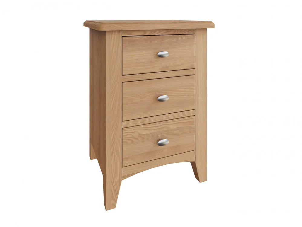 Kenmore Kenmore Dakota Oak 3 Drawer Large Bedside Table (Assembled)